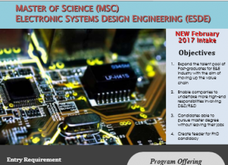 Fully Sponsored Master Program - USM MSc (Electronic Systems Design Engineering)